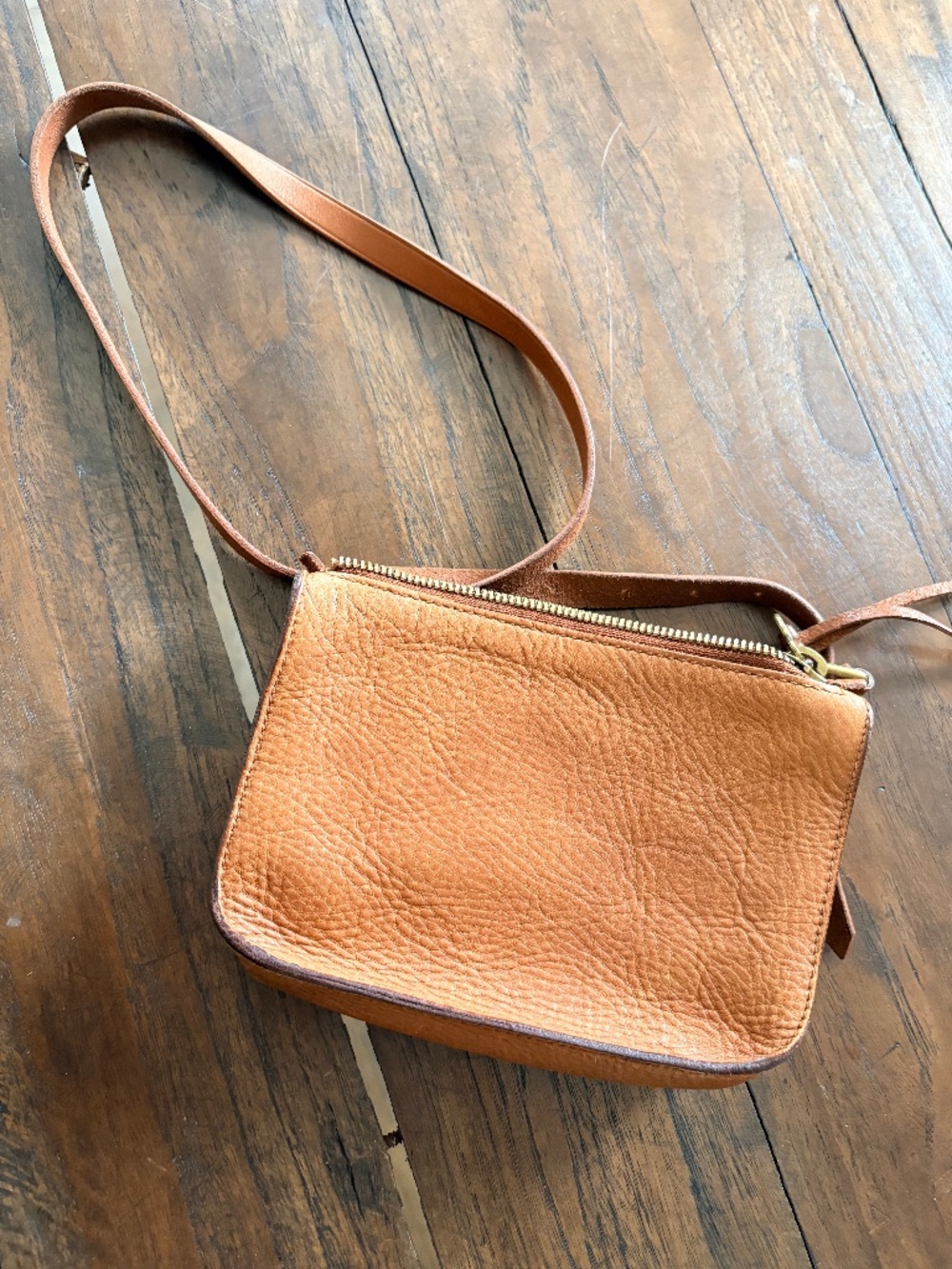 Madewell The Simple Pouch Belt Bag – Saddle Leather, Size Medium, retail $68